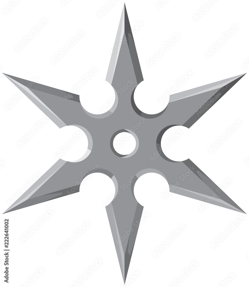 Ninja star - shuriken vector illustration Ninja star - shuriken vector illustration