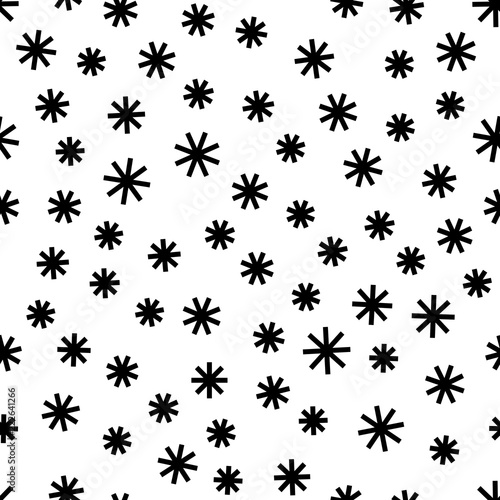 Geometric seamless pattern with asterisk shapes. Vector modern texture
