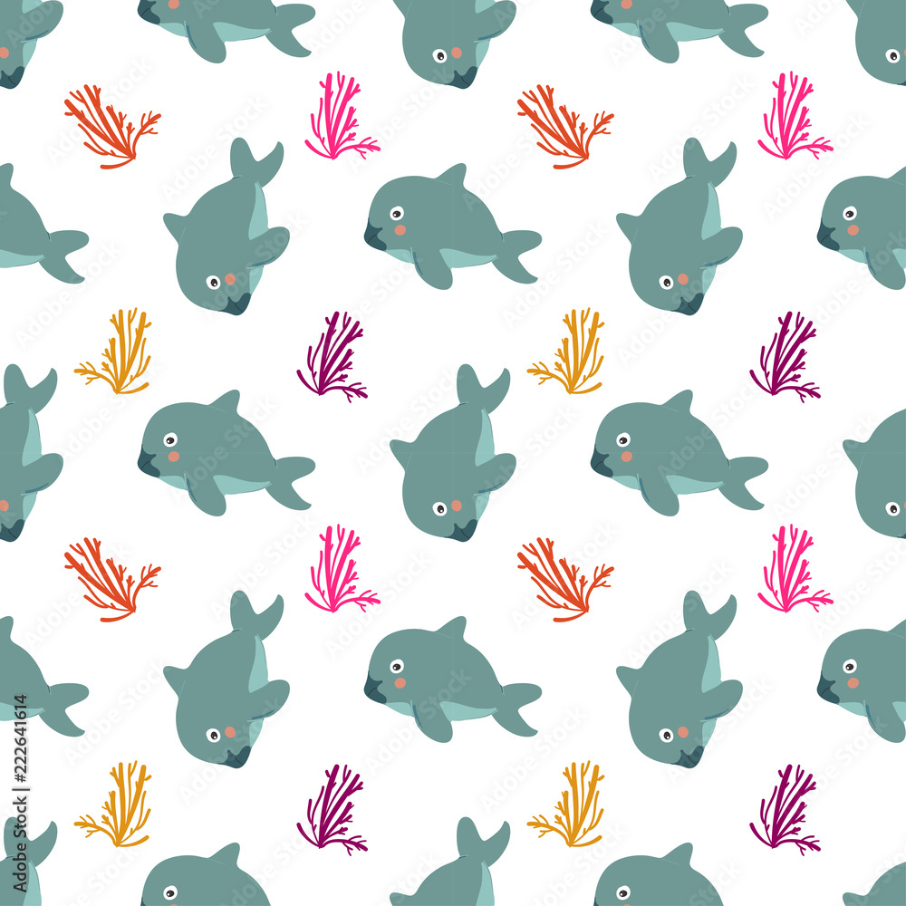 Obraz premium vaquita marina vector illustration