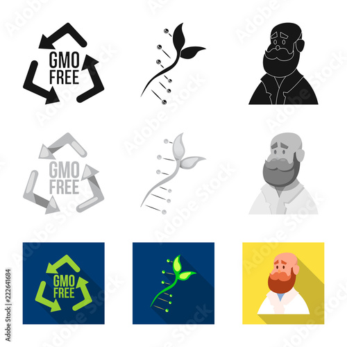 Isolated object of  and  symbol. Set of  and  vector icon for stock.