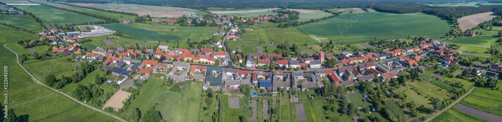 village Bardenitz, south of Berlin - Birds eyes view village Bardenitz, south of Berlin - Birds eyes view