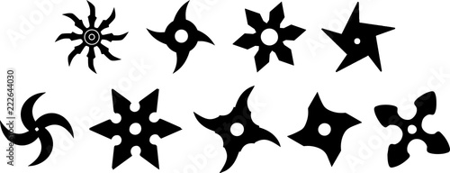 忍者の手裏剣のシルエット Stock Vector Adobe Stock