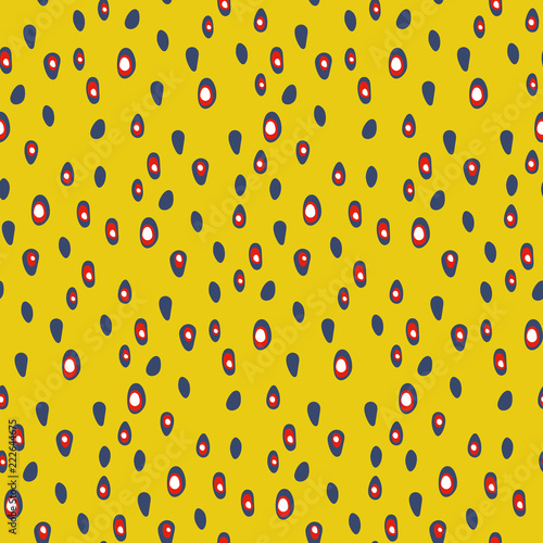 Abstract spotted drops seamless vector pattern.