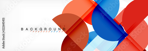 Circle abstract background, geometric illustration