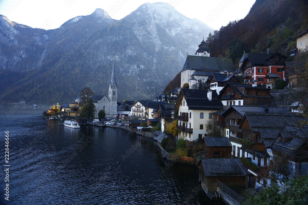 a famous austrian village in the alps