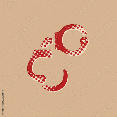 Halftone Icon - Handcuff