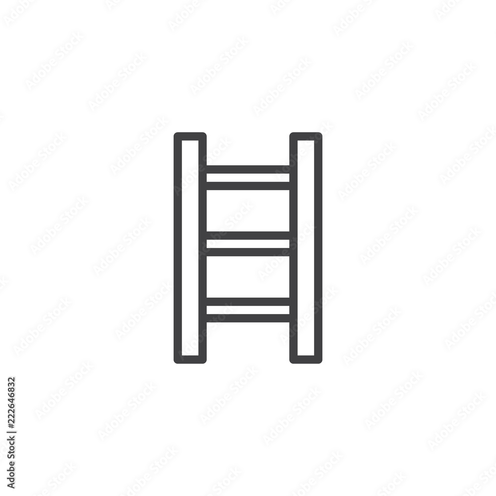 Ladder outline icon. linear style sign for mobile concept and web design. Stairs simple line vector icon. Symbol, logo illustration. Pixel perfect vector graphics Ladder outline icon. linear style sign for mobile concept and web design. Stairs simple line vector icon. Symbol, logo illustration. Pixel perfect vector graphics