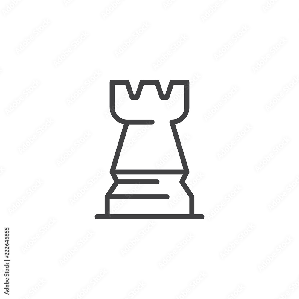 chess, Strategy Game, piece, Rook, outline, Symbology, strategy