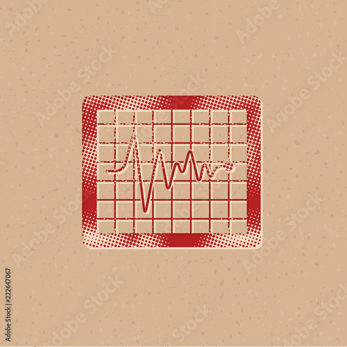 Halftone Icon - Heart rate monitor