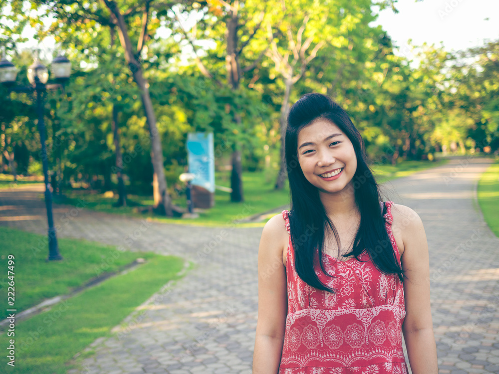 asia woman portrait in park asia woman portrait in park