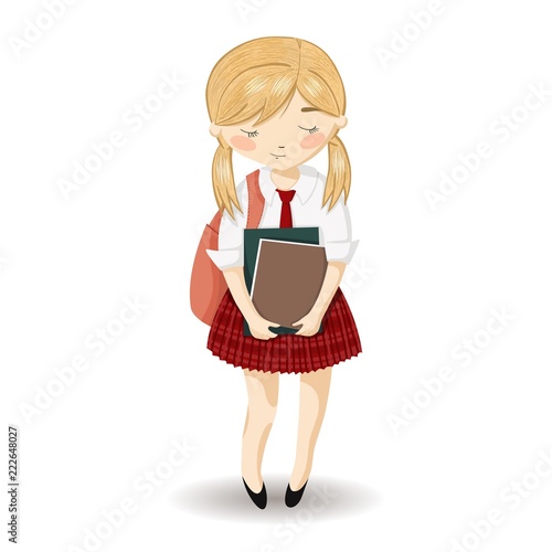 Girl in school uniform