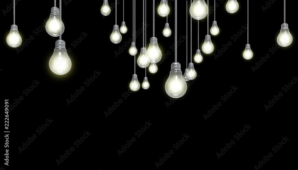 Obraz premium Light Bulbs and Ideas / 3d render