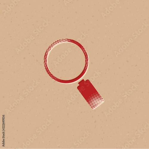 Halftone Icon - Magnifier