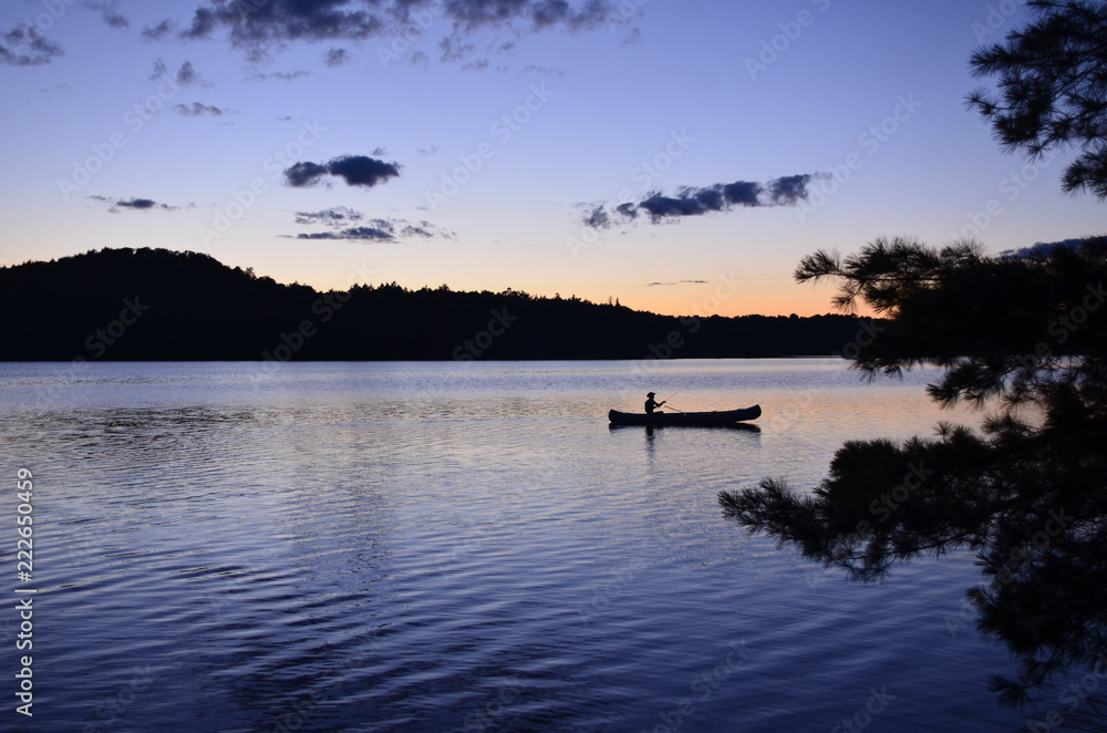 Fototapeta premium Canoeing at Lake Opeongo