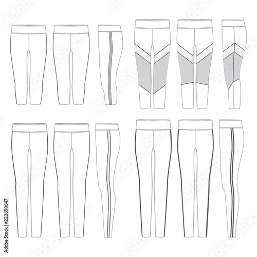 Vector template for Womens Leggings