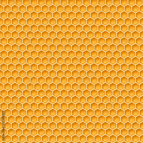 Vector honeycomb seamless pattern