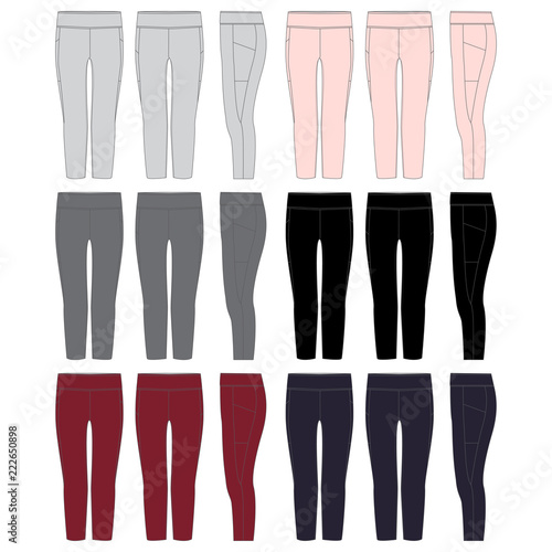 Vector template for Womens Leggings
