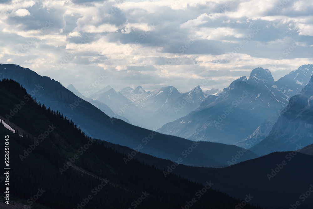 Dramatic landscape along the Icefields Parkway, Canada Dramatic landscape along the Icefields Parkway, Canada