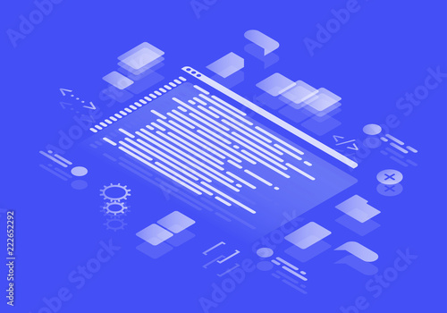 Isometric Concept Coding Neon