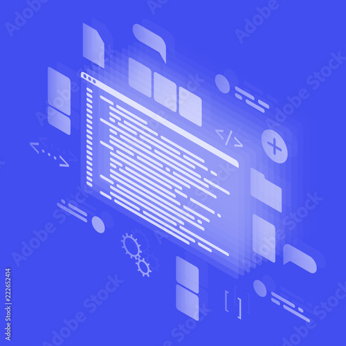 Isometric Concept Coding Neon