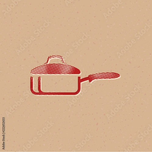 Halftone Icon - Cooking pan