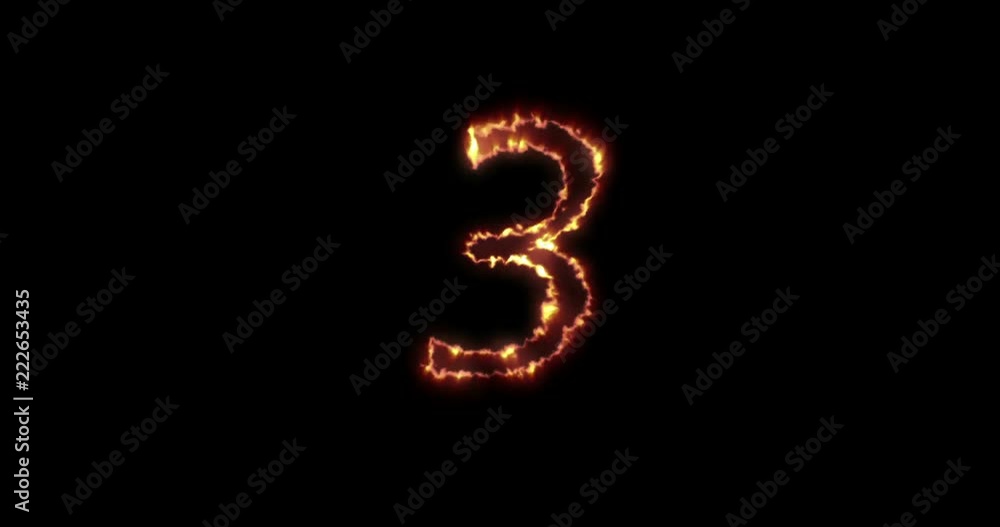 Animation of the counting down with alpha channel Animation of the counting down with alpha channel