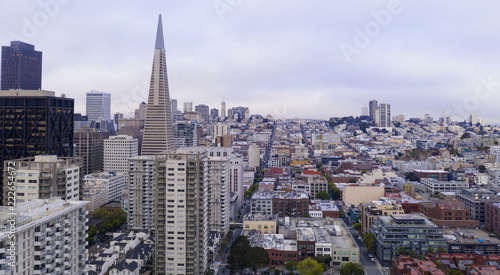 Diverse Neighborhoods Cover the Hillside that makes up San Francisco photo