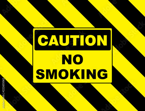 warning sign caution no smoking