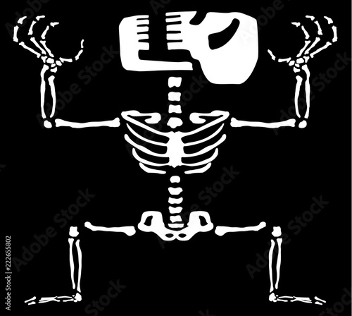 Manic Skeleton Cartoon