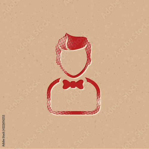 Halftone Icon - Waiter