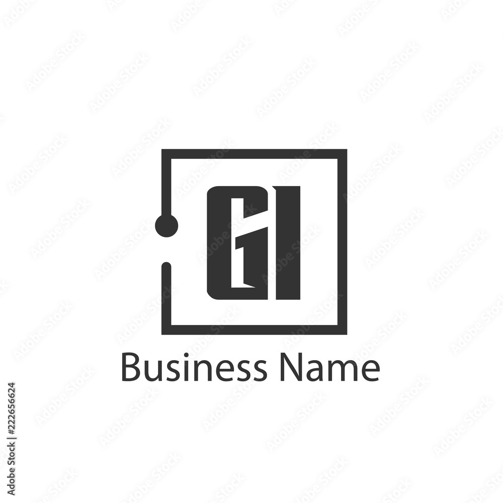 Initial Letter GI Logo Template Design Initial Letter GI Logo Template Design