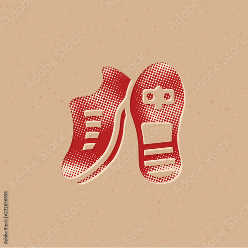 Halftone Icon - Soccer Shoe