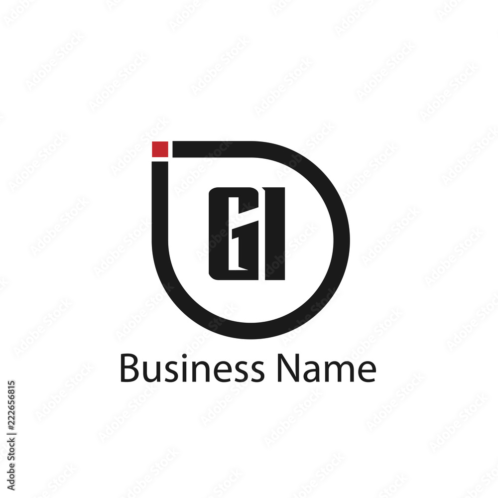 Initial Letter GI Logo Template Design Initial Letter GI Logo Template Design