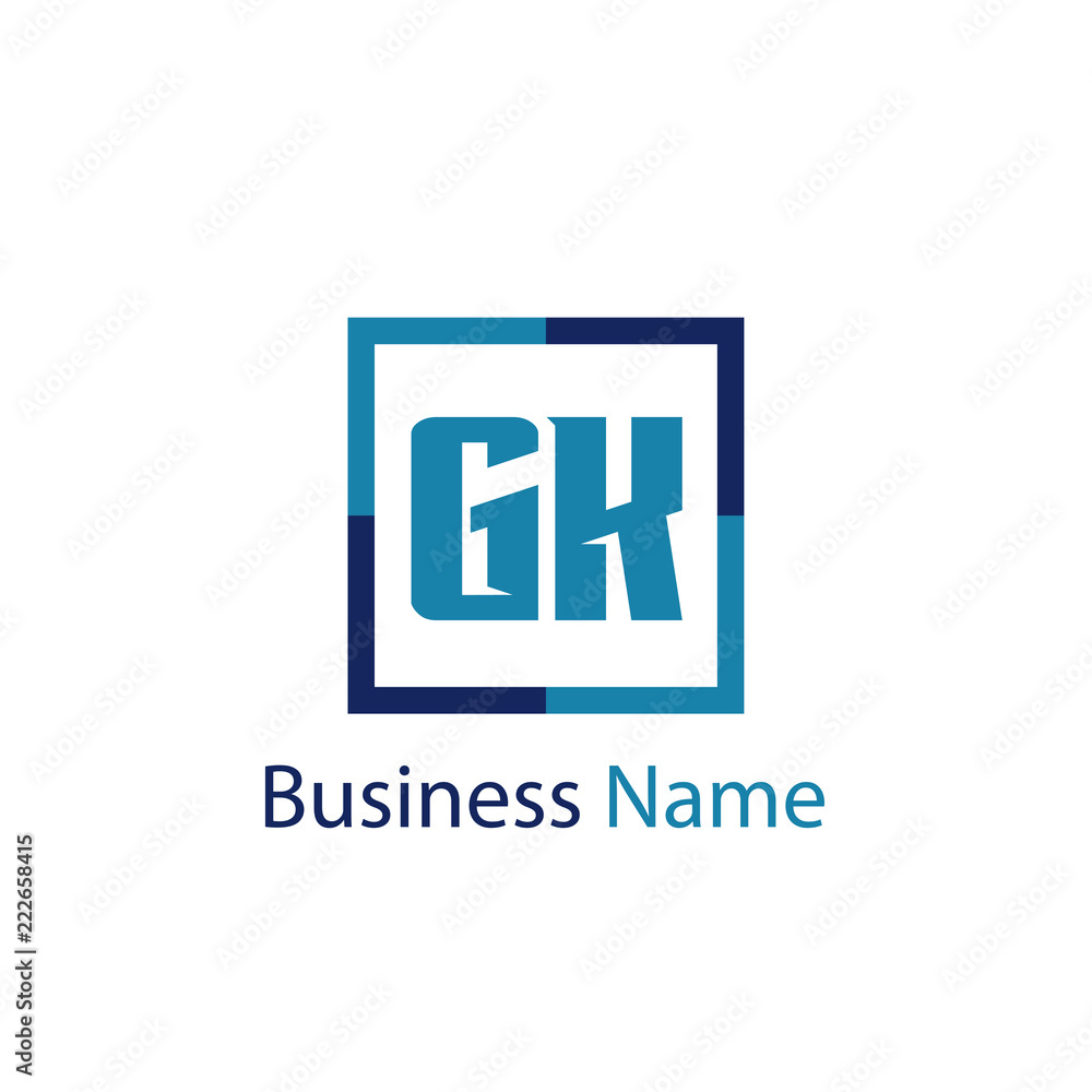 Initial Letter GK Logo Template Design Initial Letter GK Logo Template Design