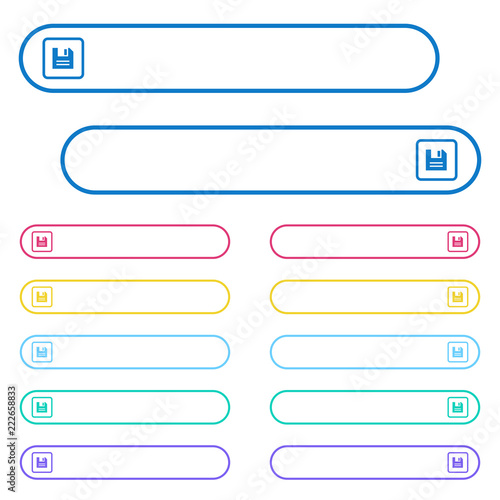 Save object icons in rounded color menu buttons