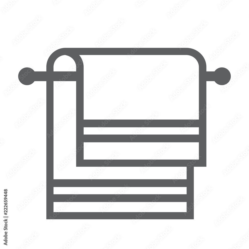 towel icon flat illustration, stock vector towel icon flat illustration, stock vector