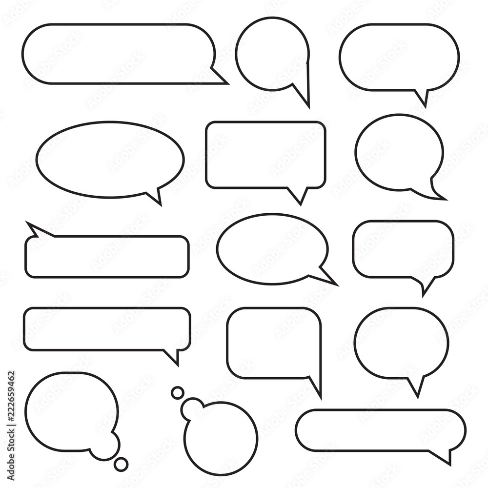 Obraz premium Speech bubbles. Vector icon. Vector speech bubbles.