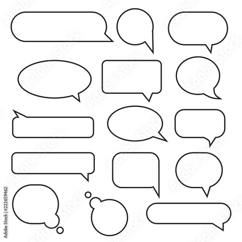 Speech bubbles. Vector icon. Vector speech bubbles.