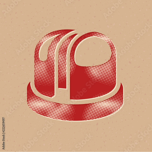 Halftone Icon - Earth telescope