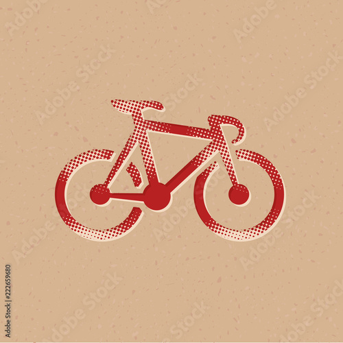 Halftone Icon - Track bicycle