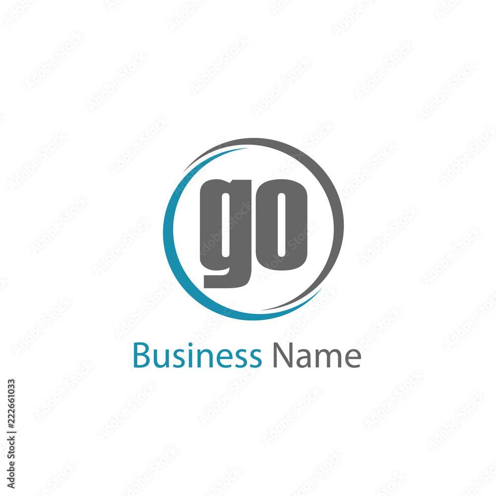 Initial Letter GO Logo Template Design Initial Letter GO Logo Template Design