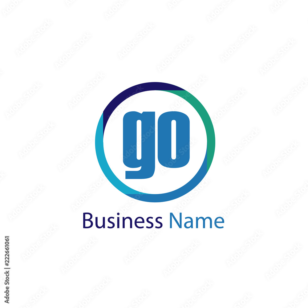 Initial Letter GO Logo Template Design