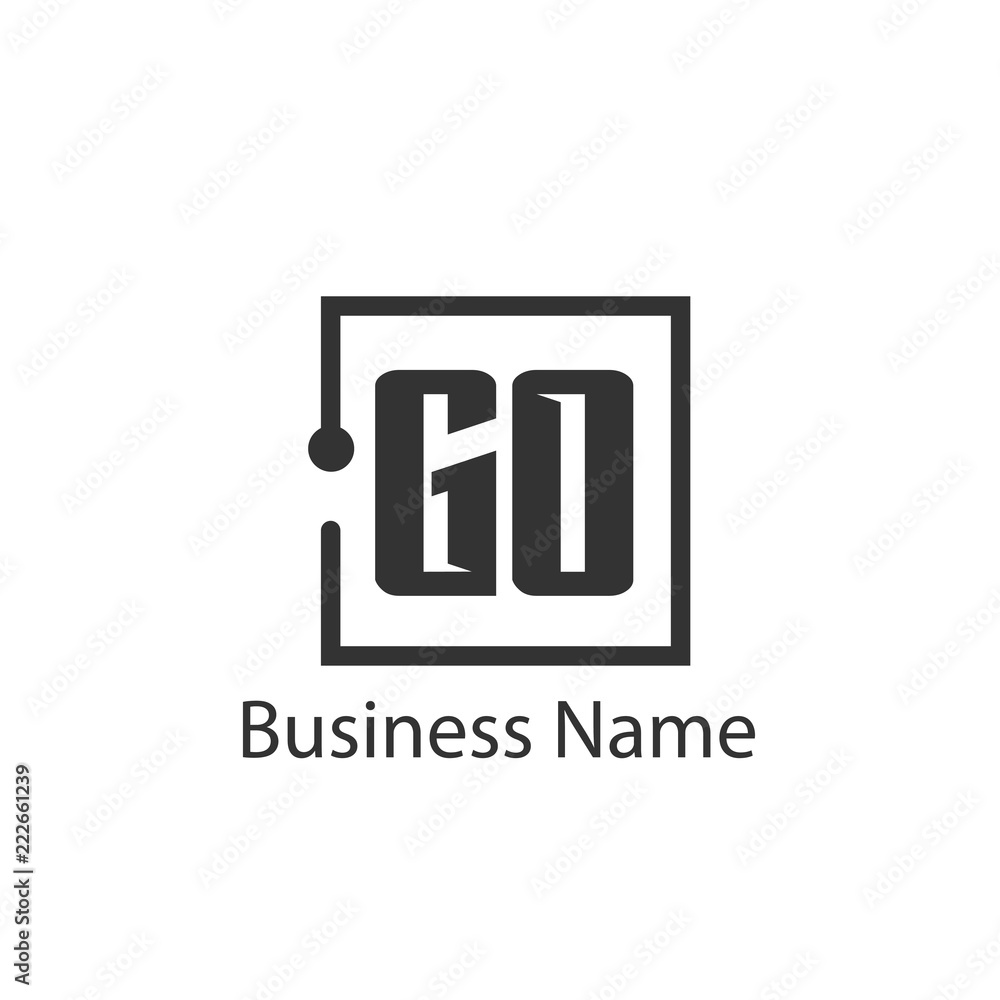 Initial Letter GO Logo Template Design Initial Letter GO Logo Template Design