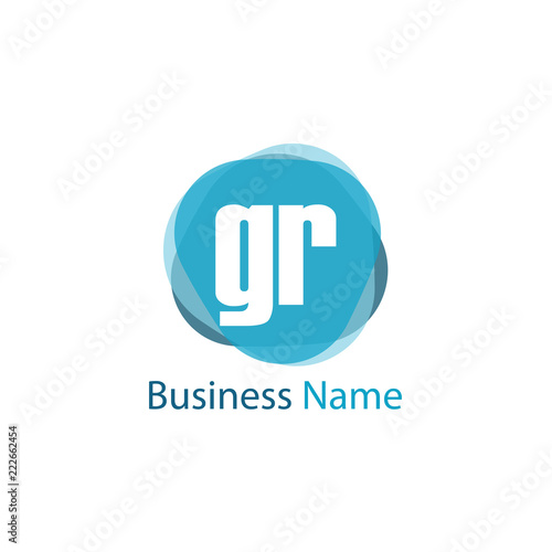 Initial Letter GR Logo Template Design