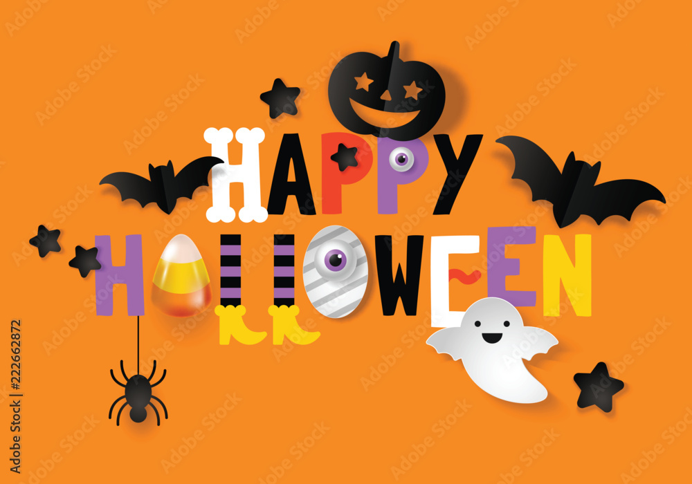 Fototapeta premium Happy Halloween banner design