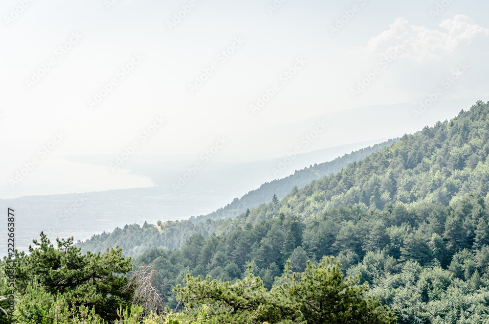 Panorama Litohoro village on Mount Olympus in Greece
