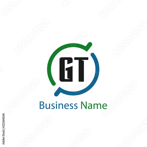 Initial Letter GT Logo Template Design