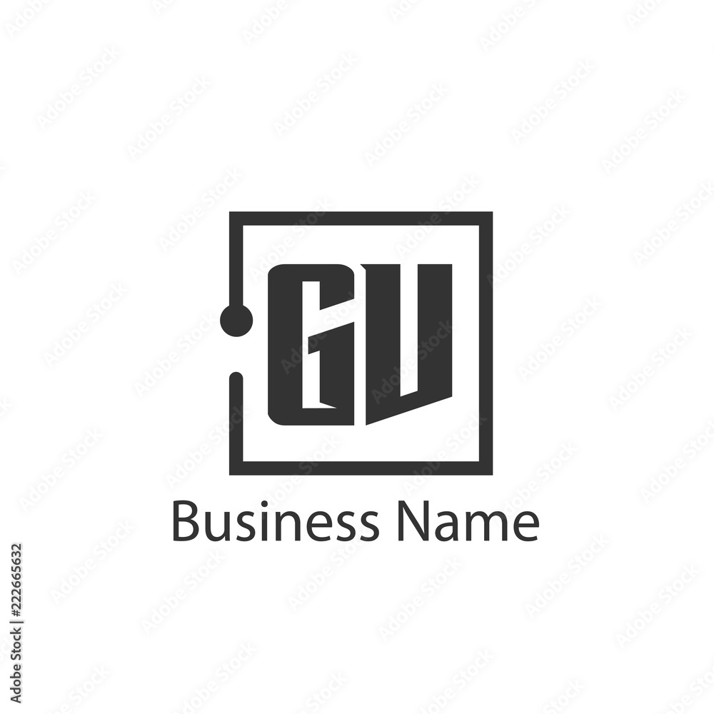 Initial Letter GV Logo Template Design Initial Letter GV Logo Template Design