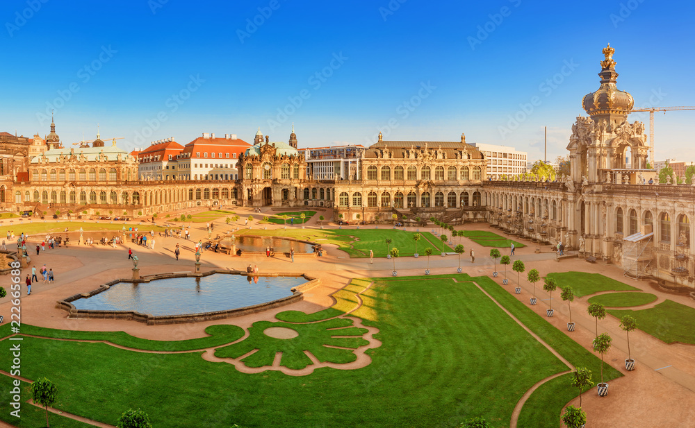 Dresden Zwinger palace is a popular travel destination in Saxony and Germany