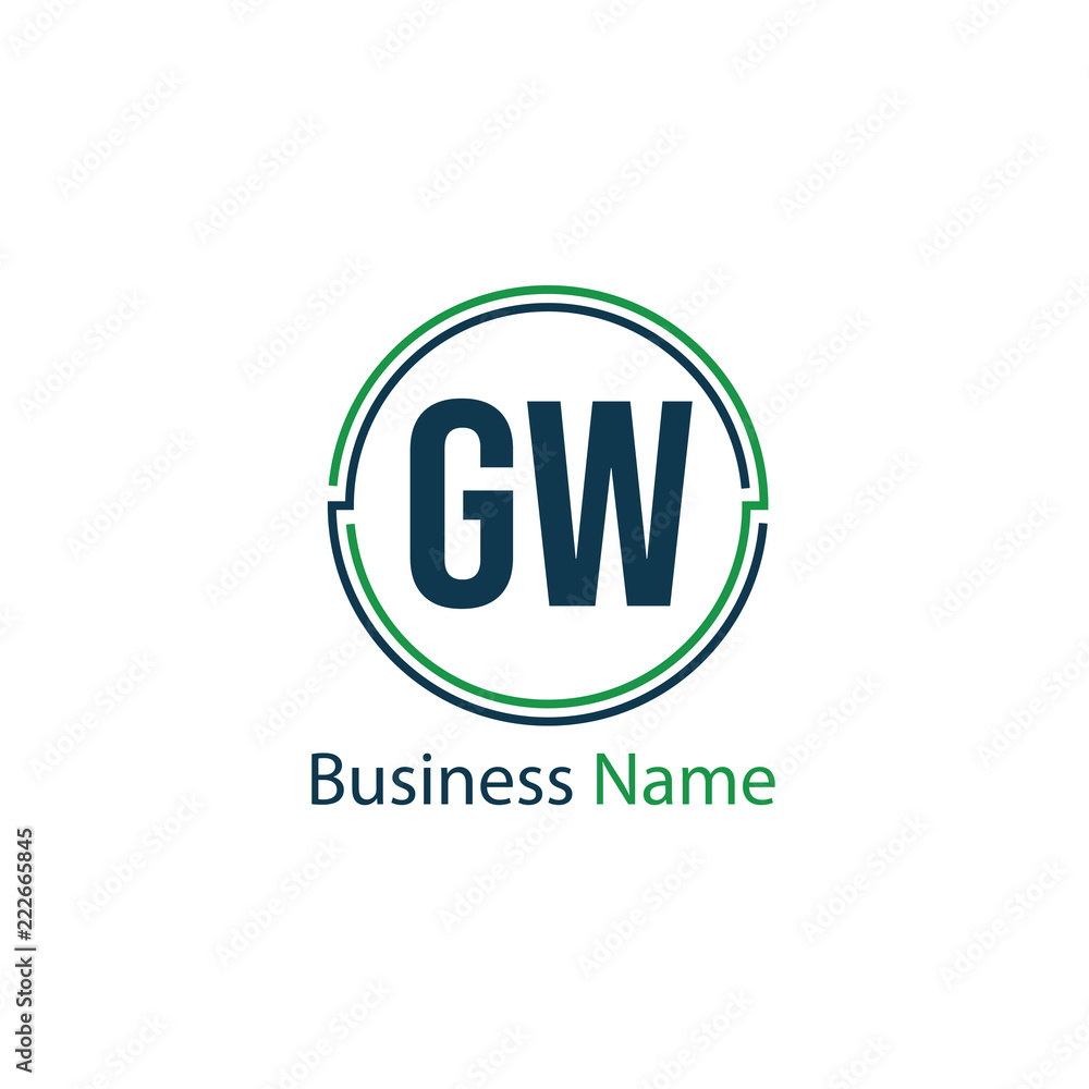 Initial Letter GW Logo Template Design Initial Letter GW Logo Template Design